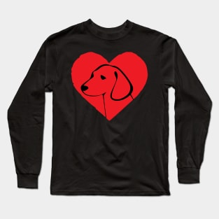 Heart Dog Gift Long Sleeve T-Shirt